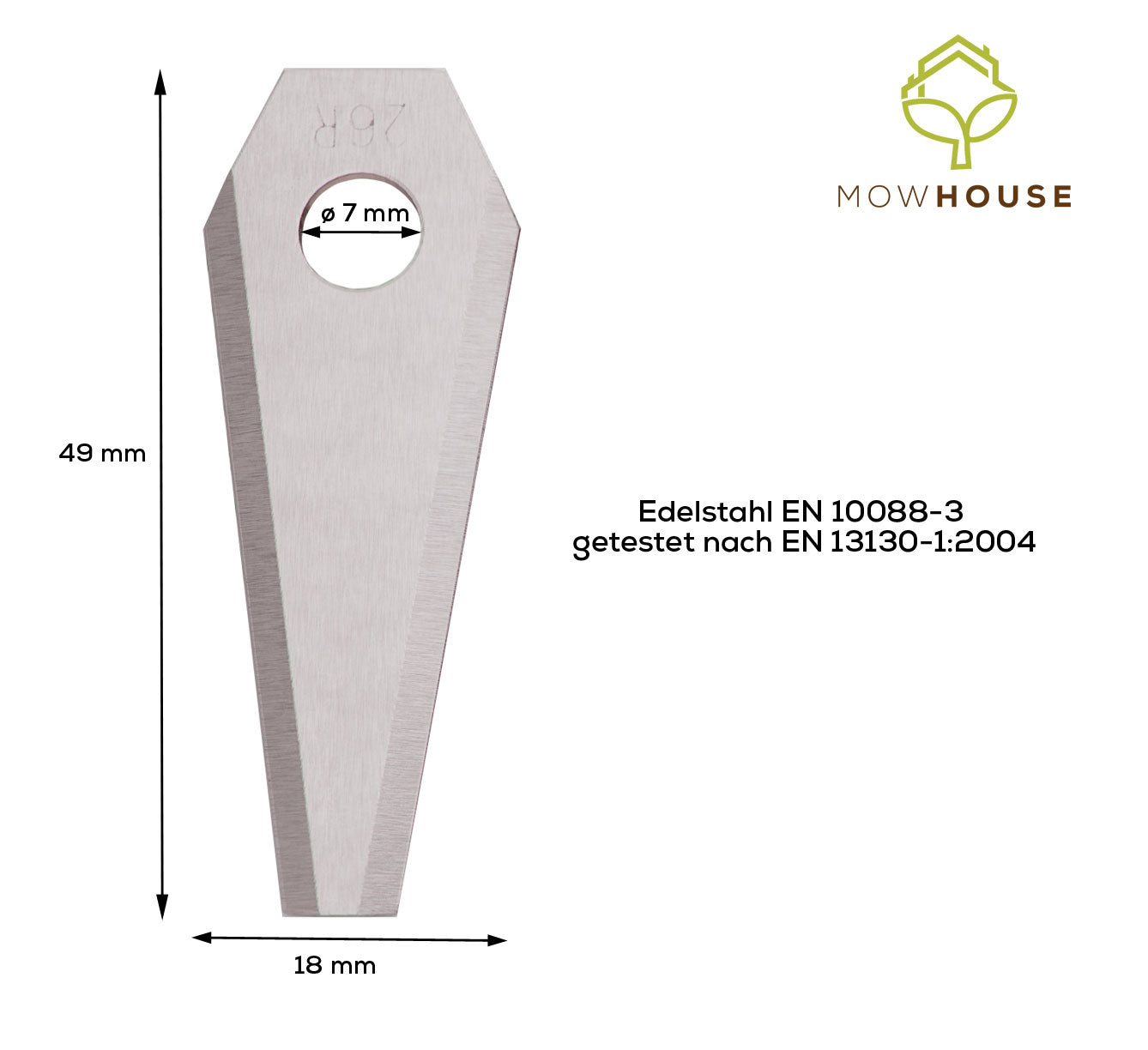 MOWHOUSE Ersatzmesser für Bosch Indego (Edelstahl) - 9 Stück